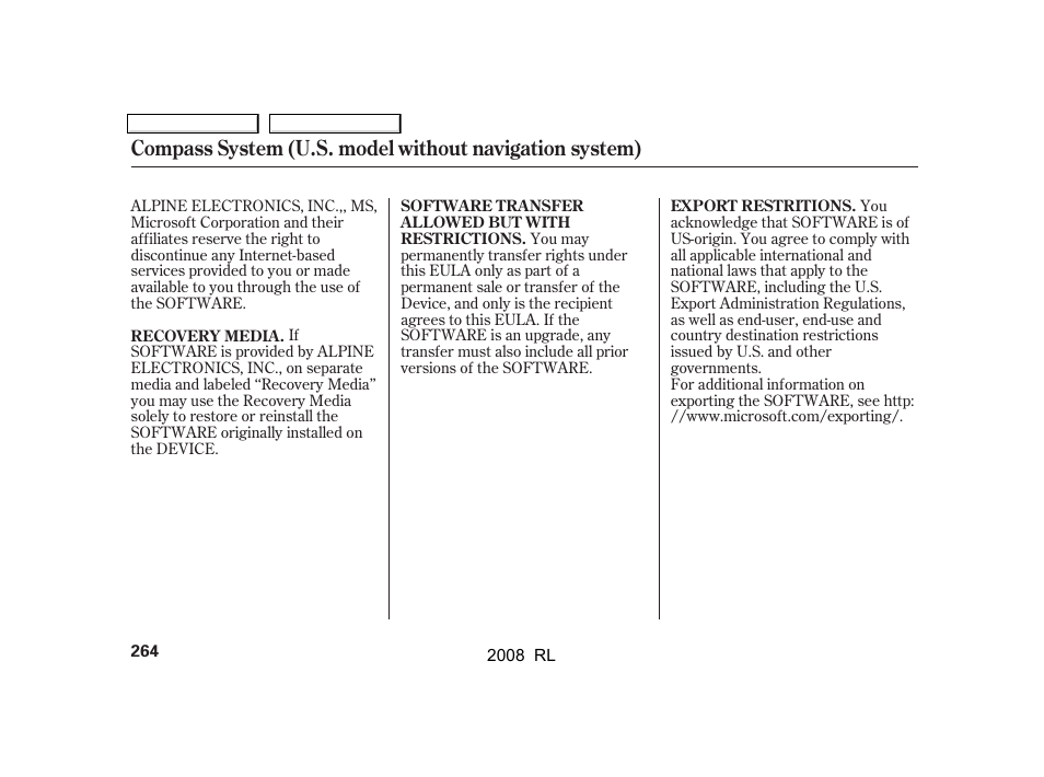 Acura 2008 RL User Manual | Page 267 / 500