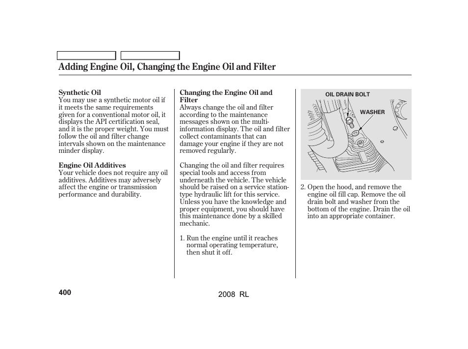 Acura 2008 RL User Manual | Page 403 / 500