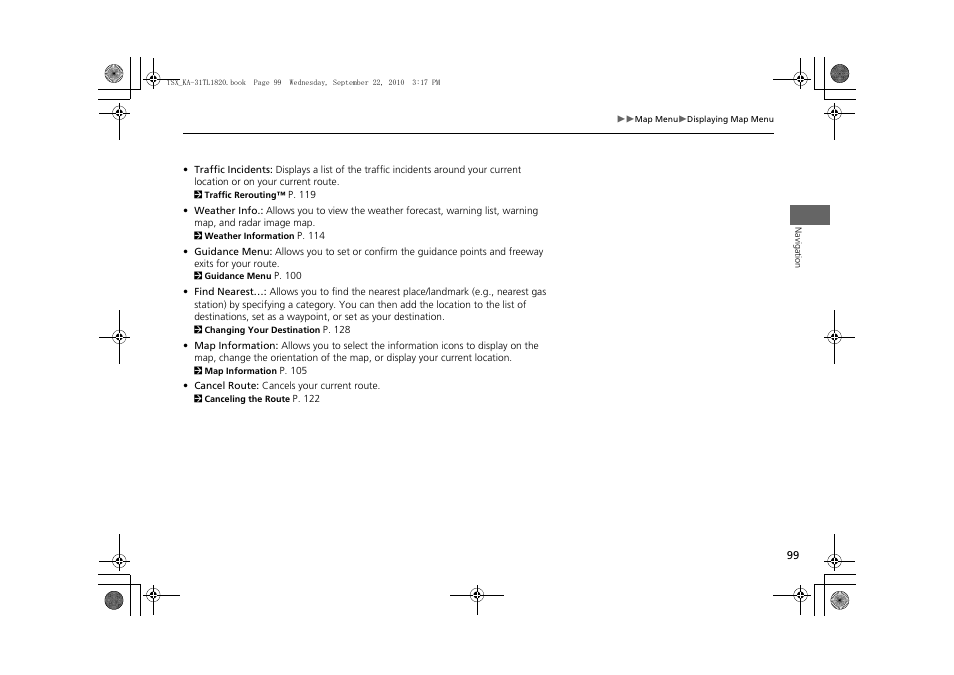 Acura 2011 TSX Navigation User Manual | Page 101 / 253