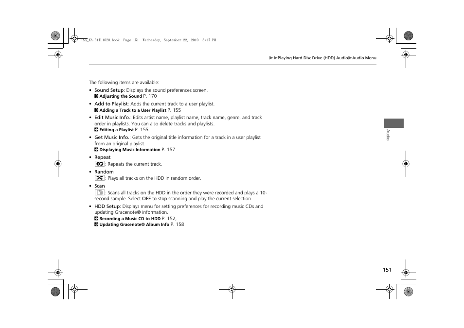Acura 2011 TSX Navigation User Manual | Page 153 / 253