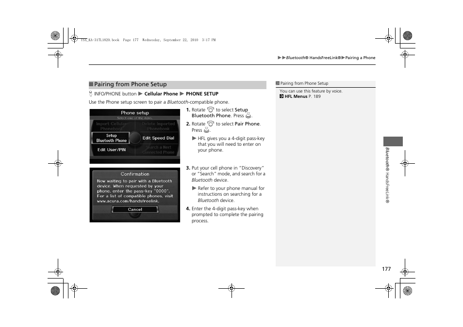 Acura 2011 TSX Navigation User Manual | Page 179 / 253