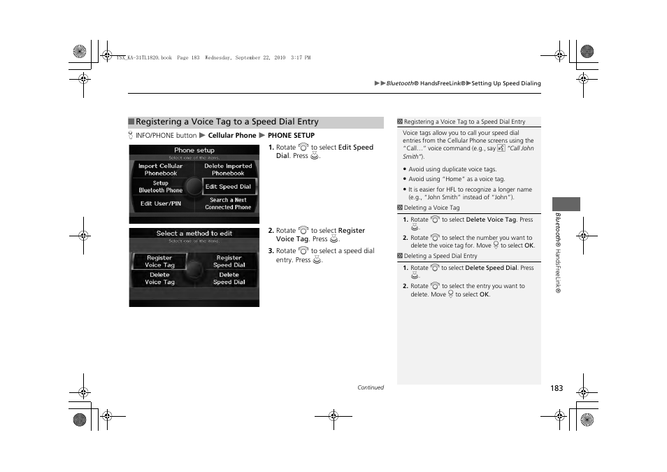Acura 2011 TSX Navigation User Manual | Page 185 / 253