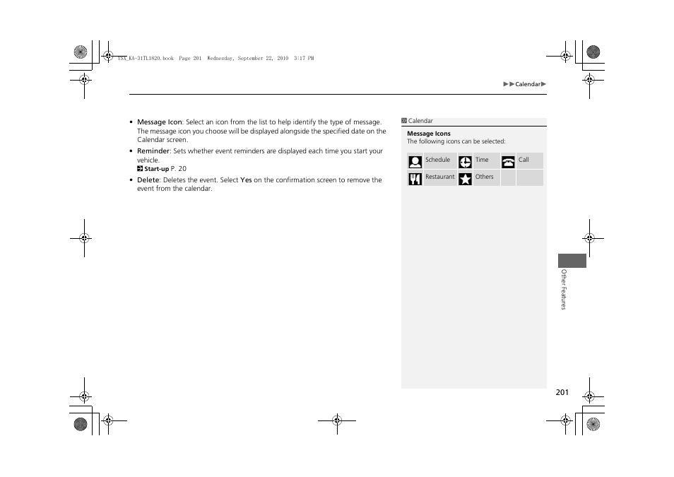 Acura 2011 TSX Navigation User Manual | Page 203 / 253