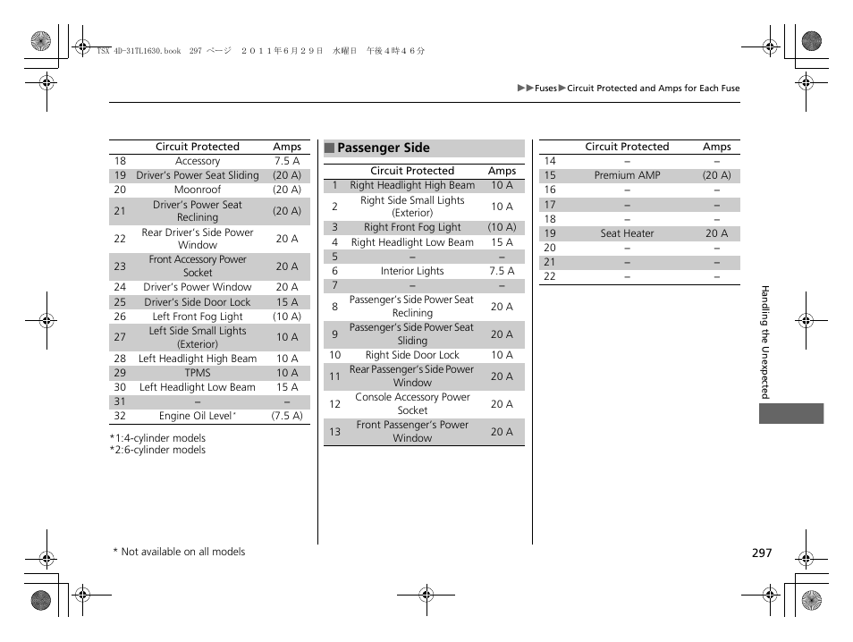 Acura 2012 TSX User Manual | Page 299 / 326