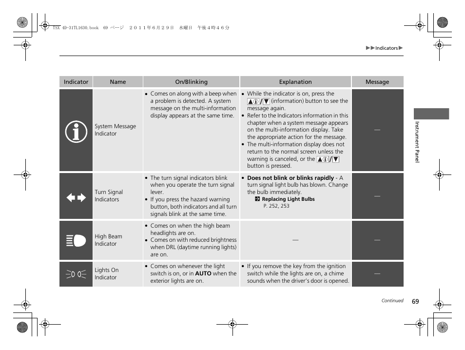 Acura 2012 TSX User Manual | Page 71 / 326