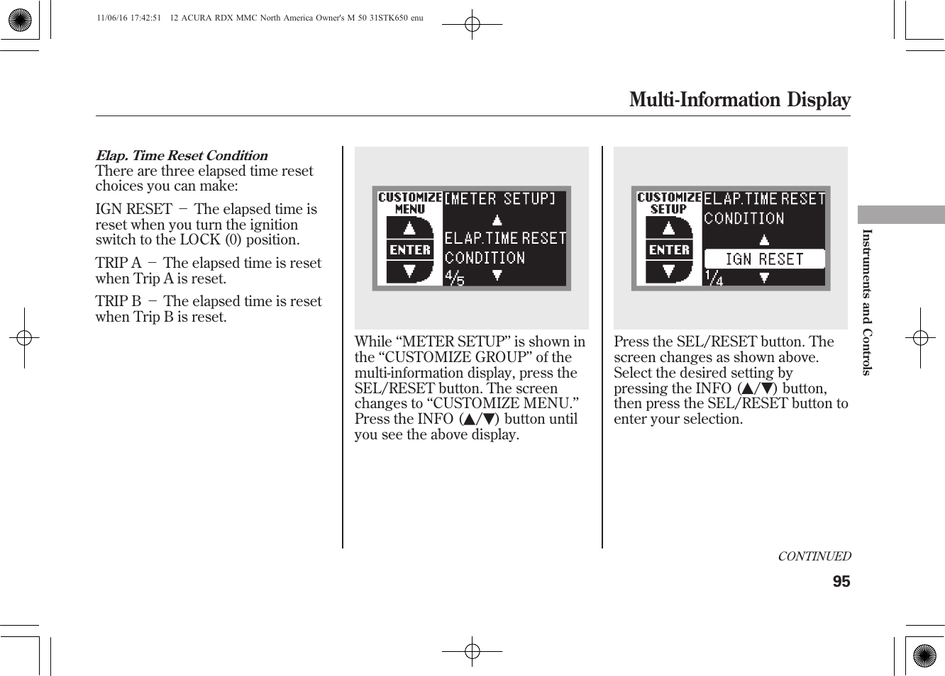 Multi-information display | Acura 2012 RDX User Manual | Page 101 / 518