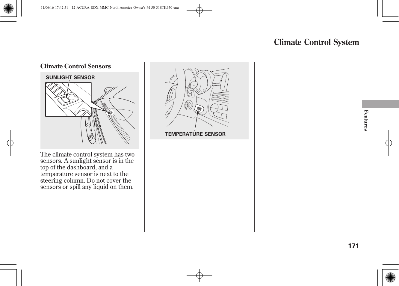 Climate control system | Acura 2012 RDX User Manual | Page 177 / 518