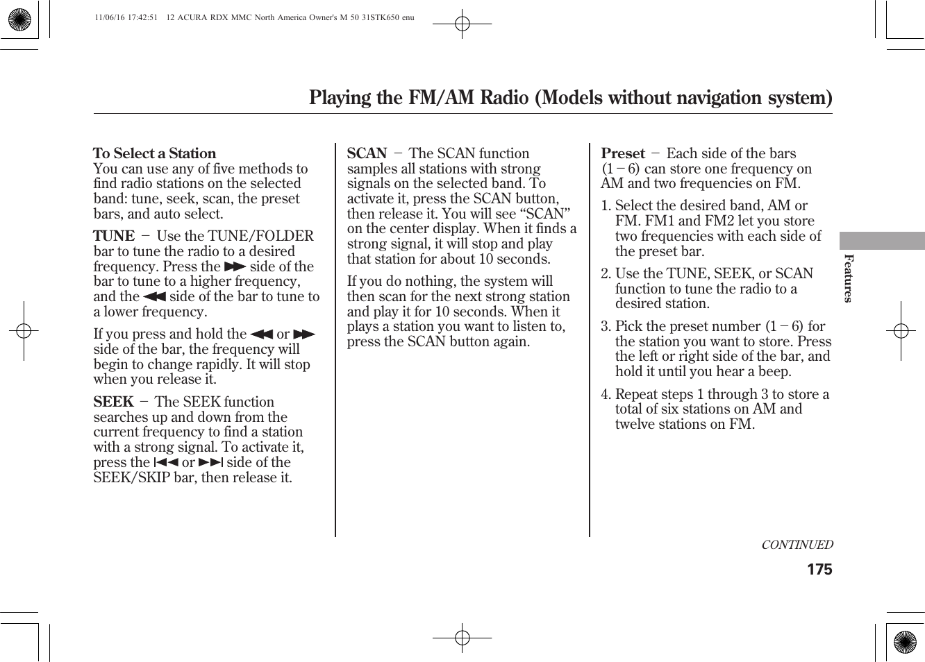 Acura 2012 RDX User Manual | Page 181 / 518