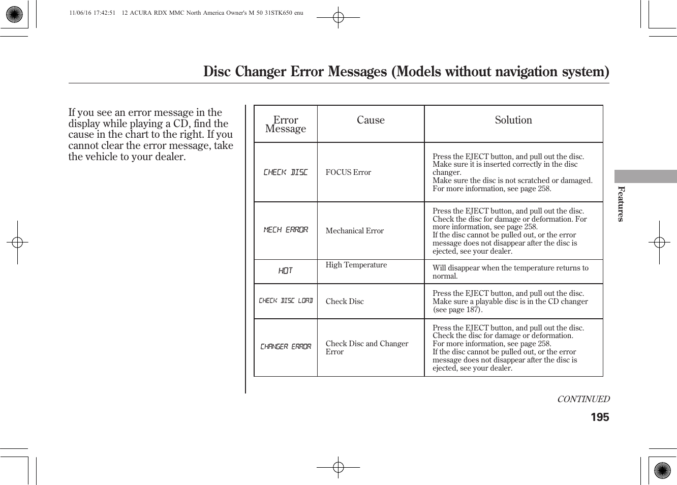 Acura 2012 RDX User Manual | Page 201 / 518