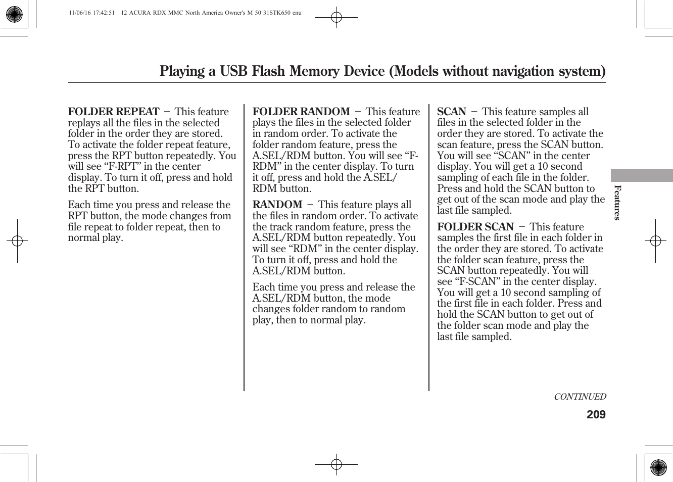 Acura 2012 RDX User Manual | Page 215 / 518