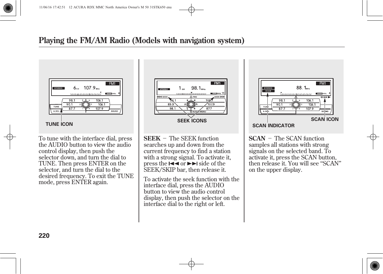 Acura 2012 RDX User Manual | Page 226 / 518