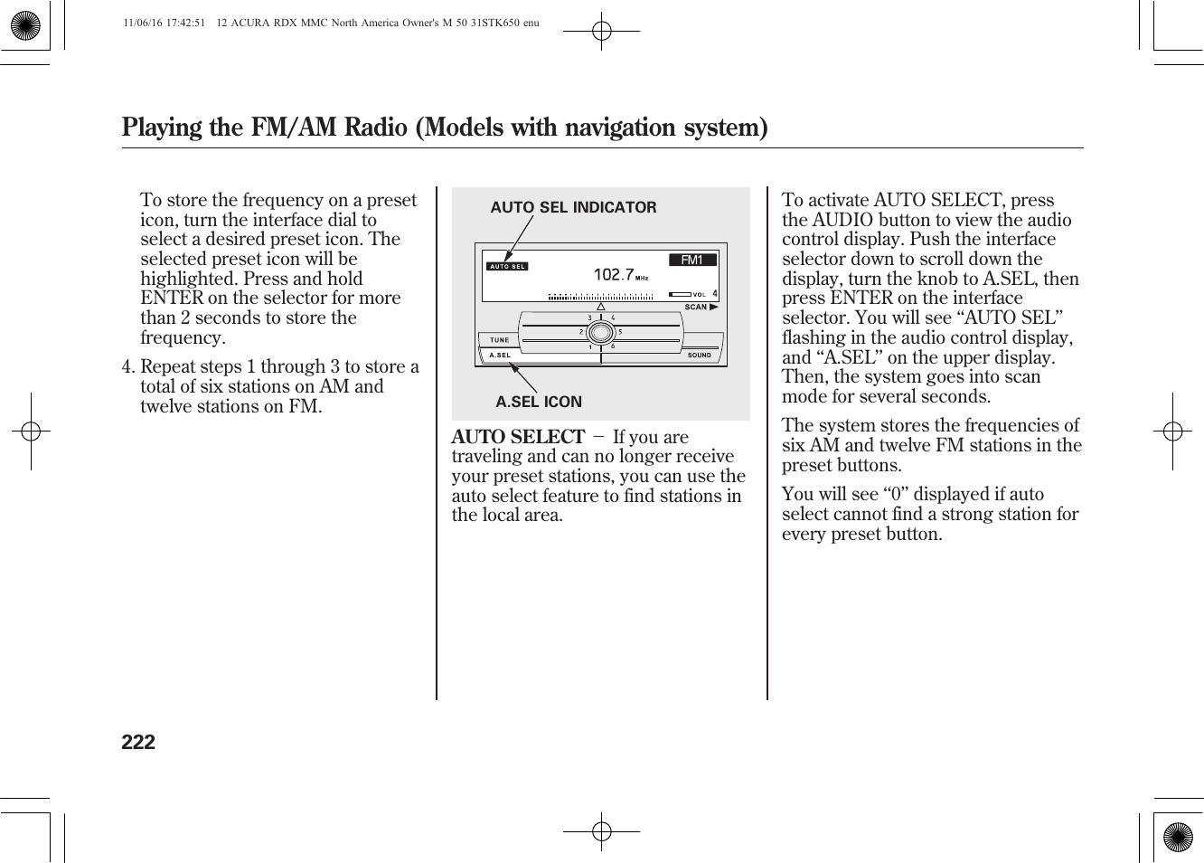 Acura 2012 RDX User Manual | Page 228 / 518