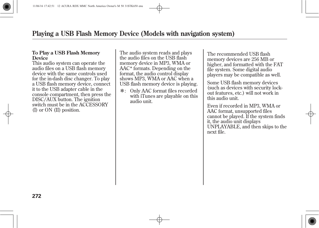 Acura 2012 RDX User Manual | Page 278 / 518