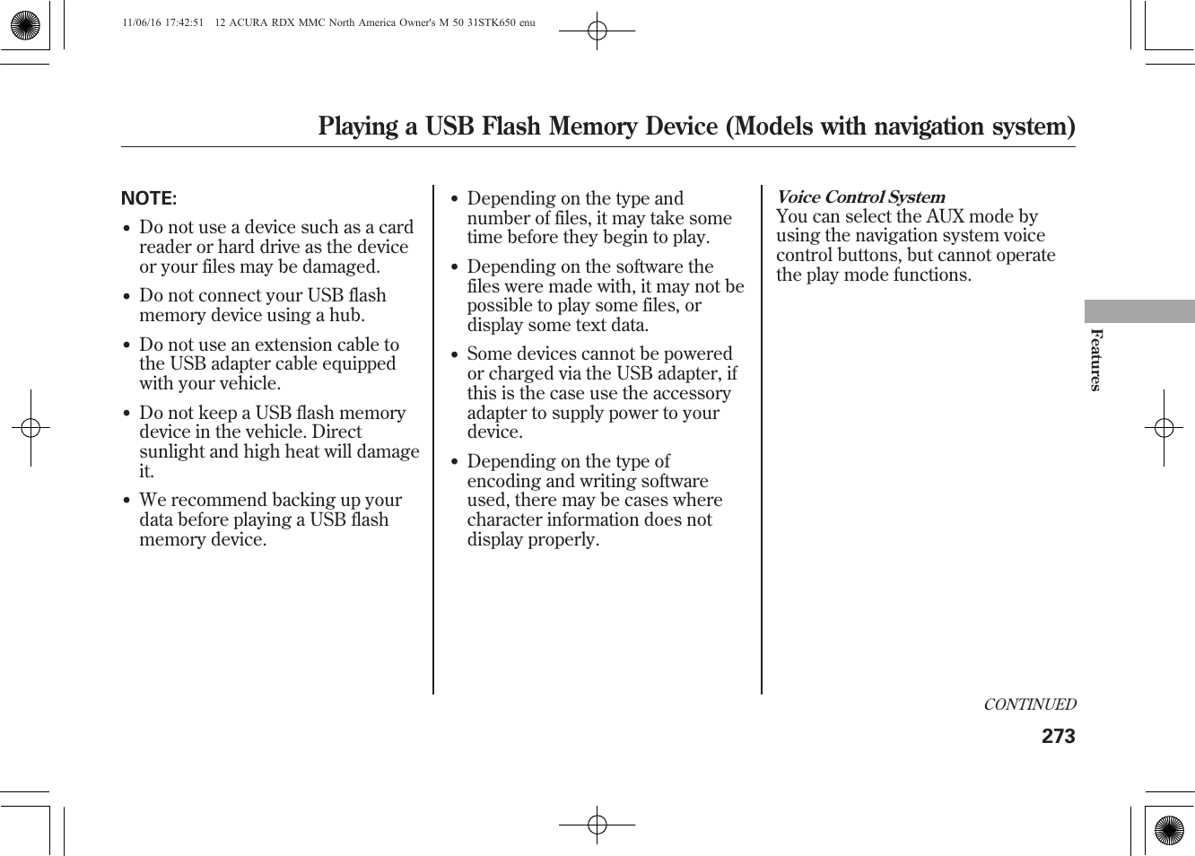 Acura 2012 RDX User Manual | Page 279 / 518