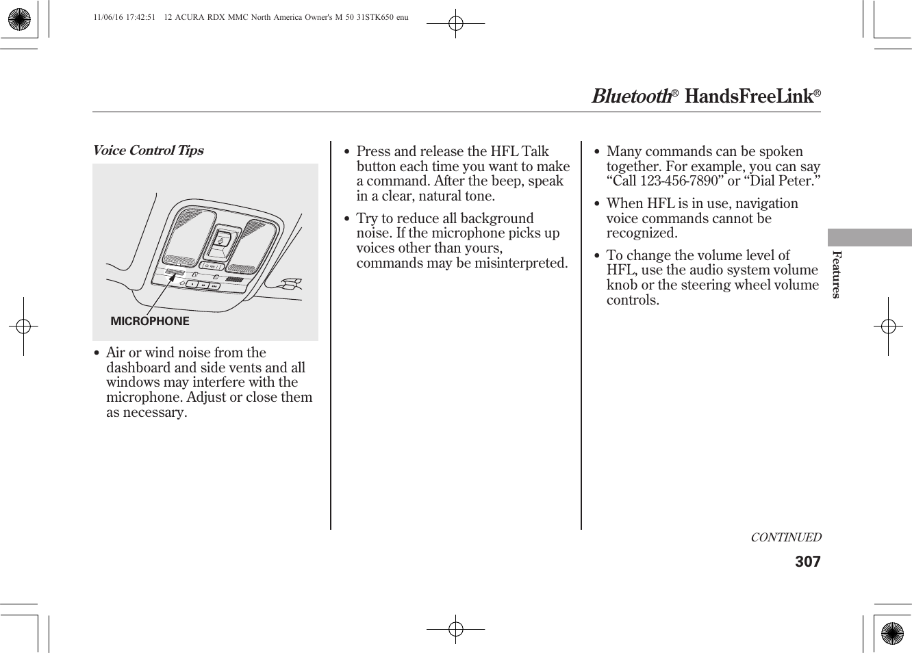 Bluetooth, Handsfreelink | Acura 2012 RDX User Manual | Page 313 / 518