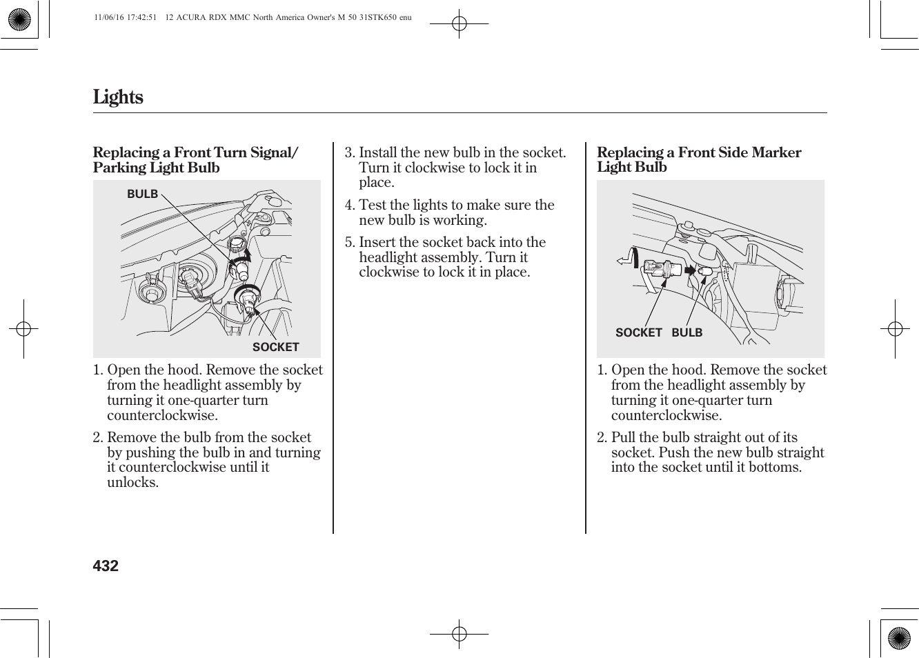 Lights | Acura 2012 RDX User Manual | Page 438 / 518