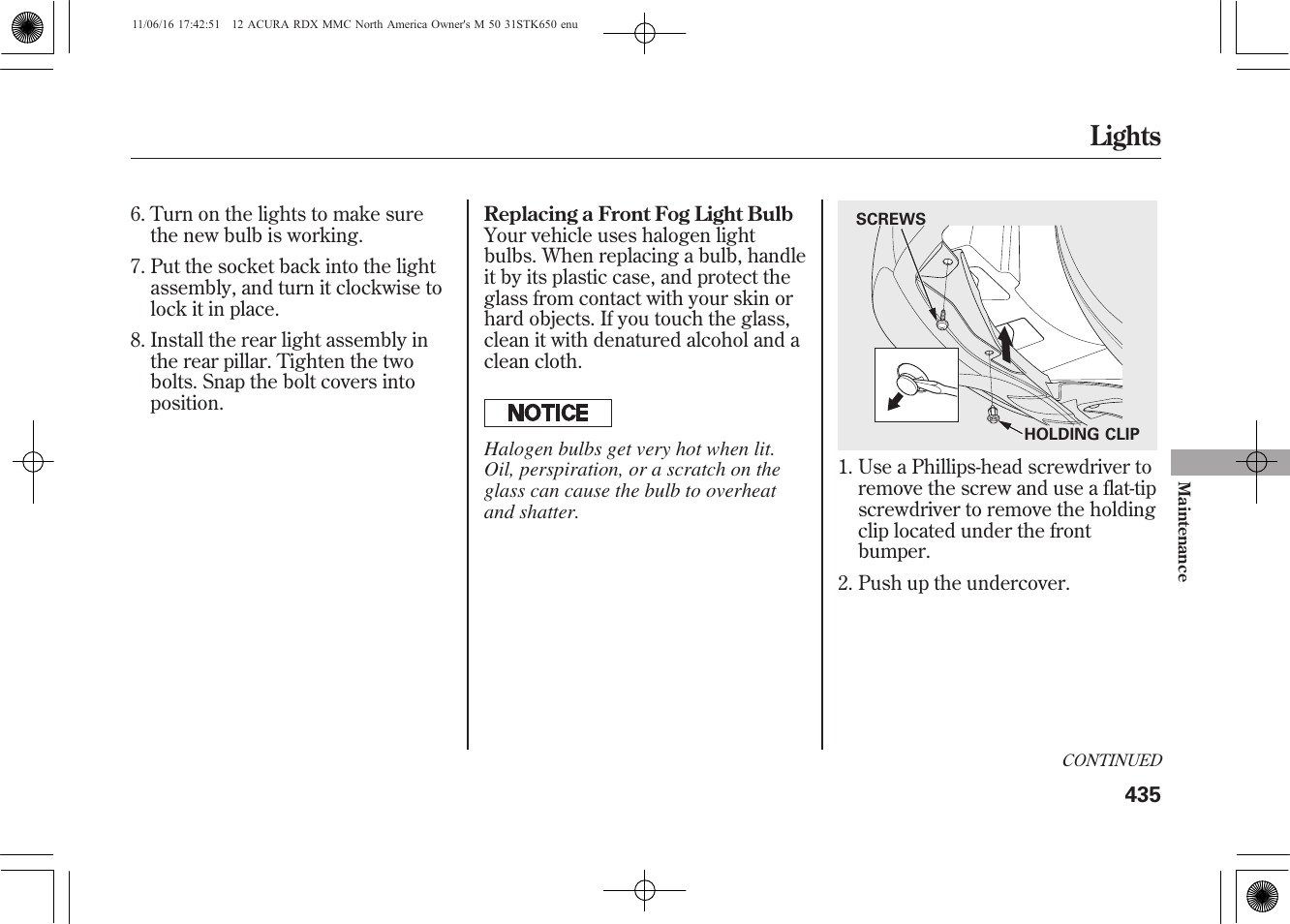 Lights | Acura 2012 RDX User Manual | Page 441 / 518