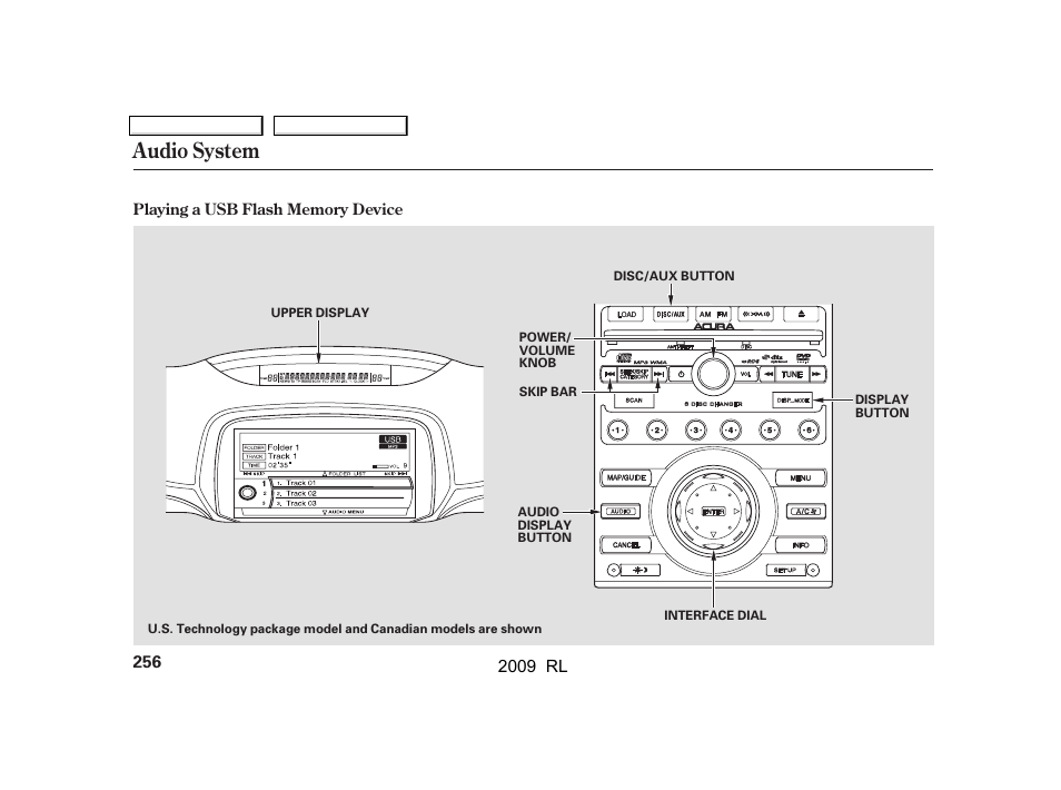 Audio system | Acura 2009 RL User Manual | Page 259 / 560