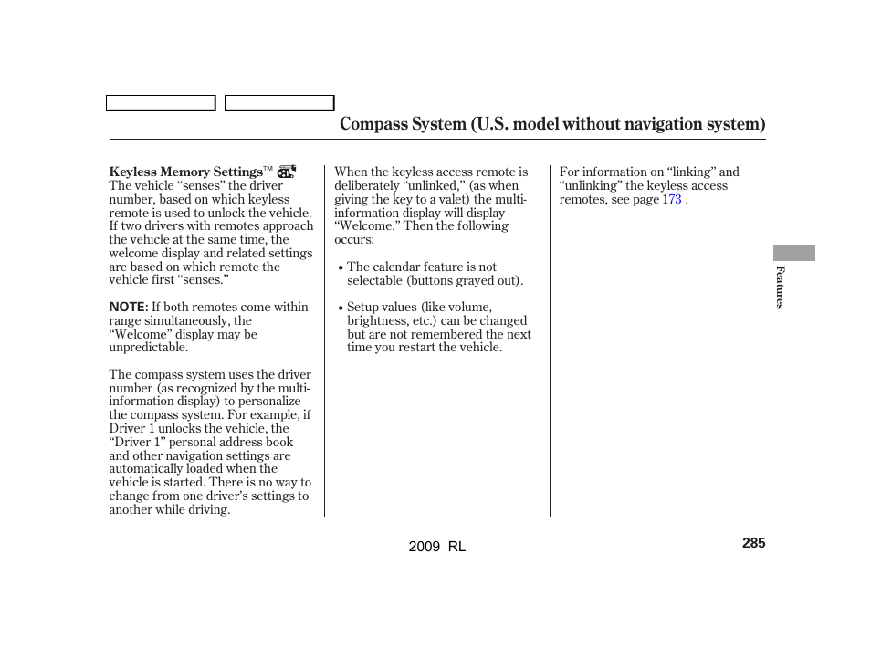 Acura 2009 RL User Manual | Page 288 / 560
