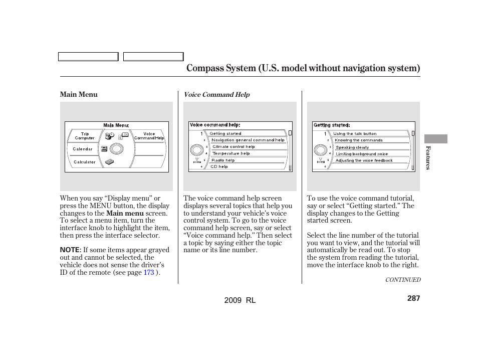 Acura 2009 RL User Manual | Page 290 / 560