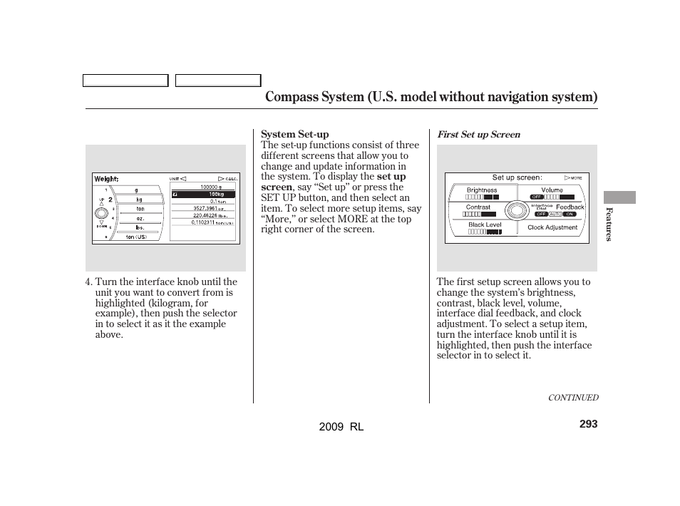 Acura 2009 RL User Manual | Page 296 / 560