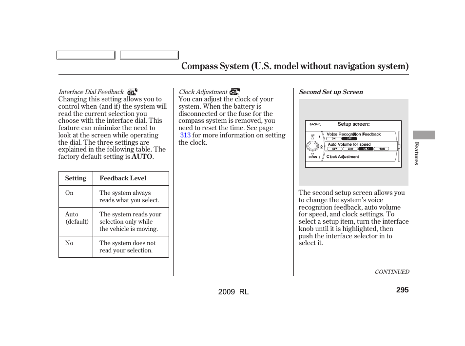 Acura 2009 RL User Manual | Page 298 / 560