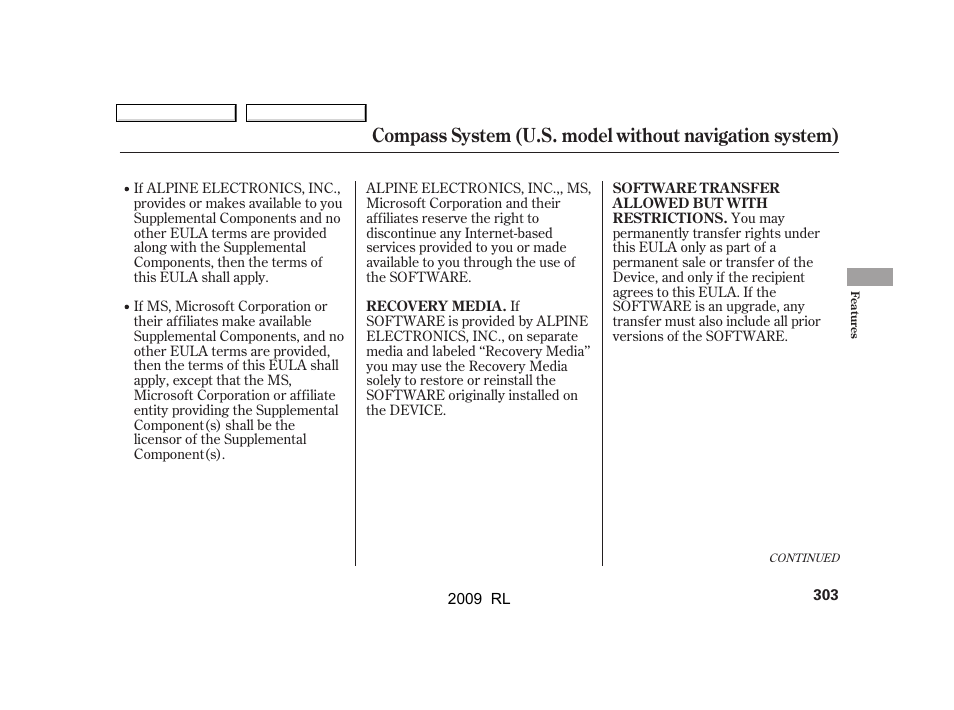 Acura 2009 RL User Manual | Page 306 / 560
