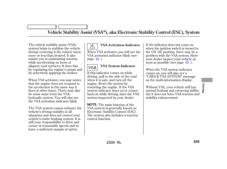 Acura 2009 RL User Manual | Page 438 / 560