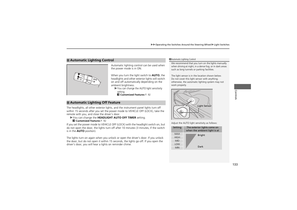 Acura 2013 ZDX User Manual | Page 135 / 324