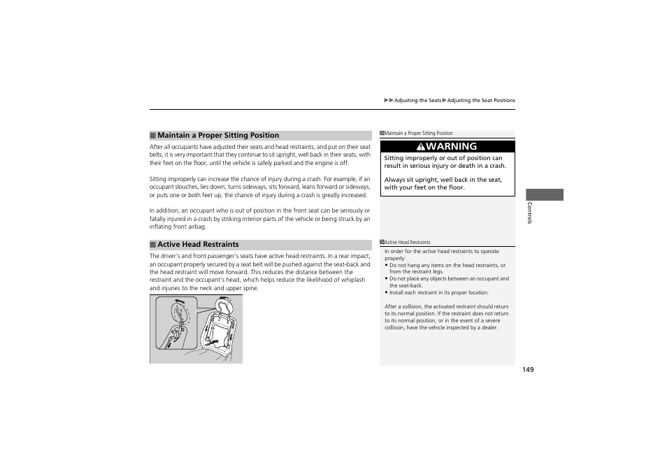 Warning | Acura 2013 ZDX User Manual | Page 151 / 324