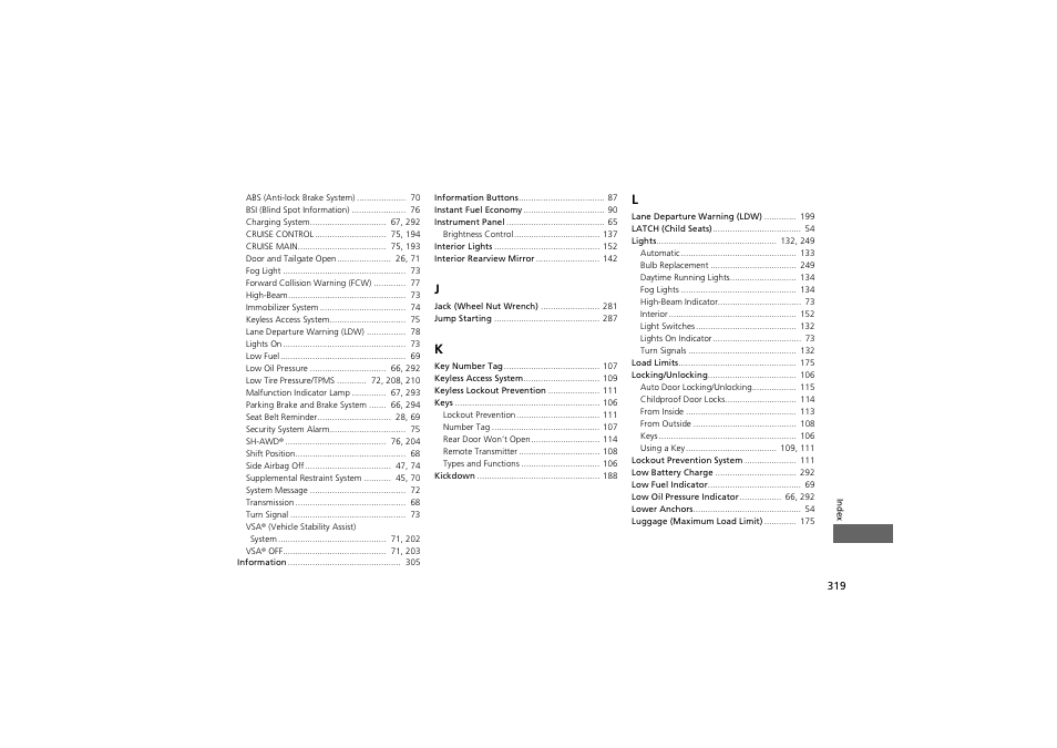 Acura 2013 ZDX User Manual | Page 321 / 324