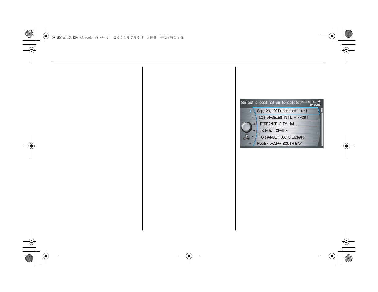System setup | Acura 2012 RDX Navigation User Manual | Page 99 / 176