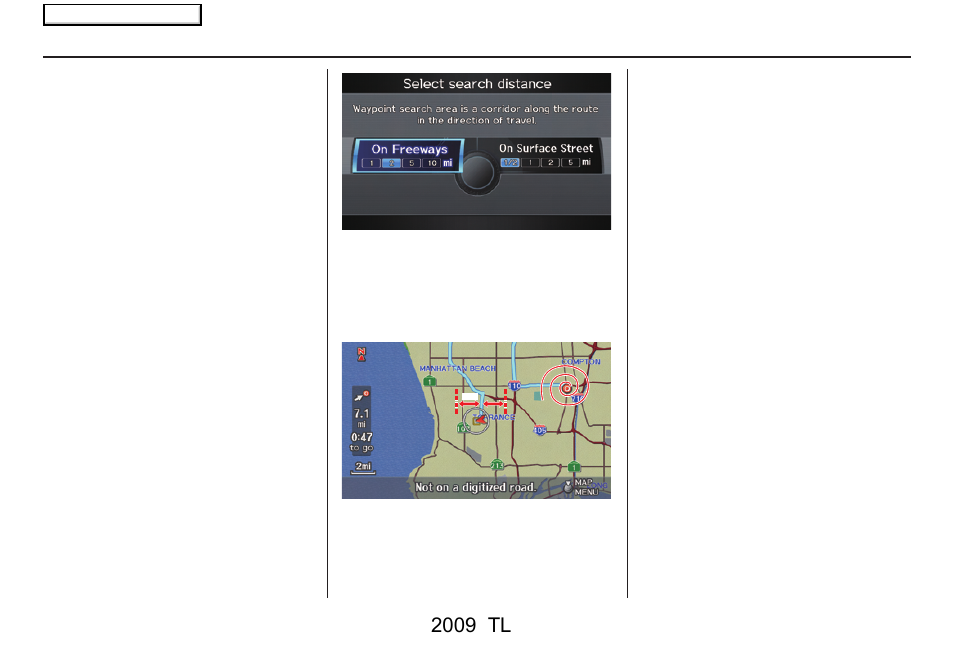 System setup, 2009 tl | Acura 2009 TL Navigation User Manual | Page 109 / 172