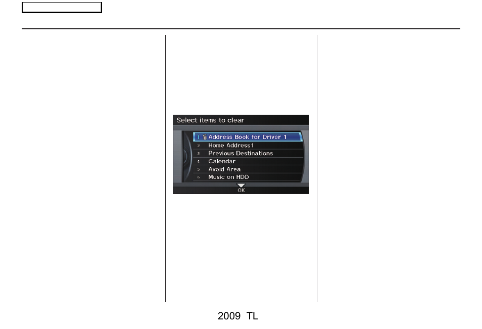 System setup, 2009 tl | Acura 2009 TL Navigation User Manual | Page 120 / 172