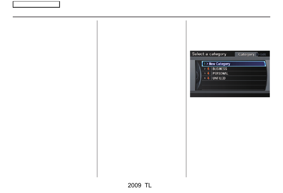 System setup, 2009 tl | Acura 2009 TL Navigation User Manual | Page 97 / 172