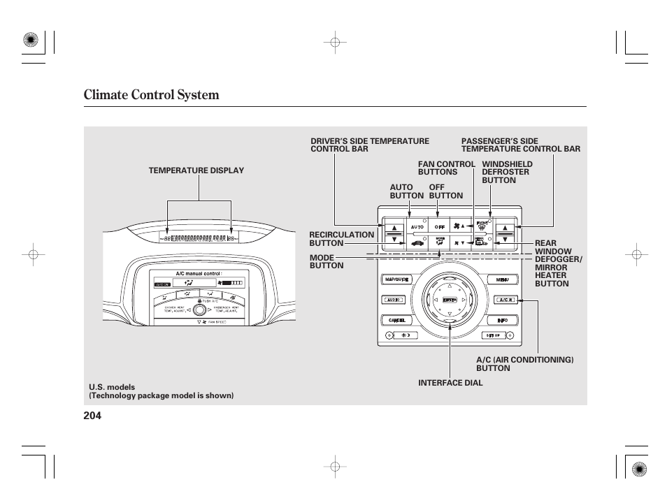 Climate control system | Acura 2011 RL User Manual | Page 210 / 562