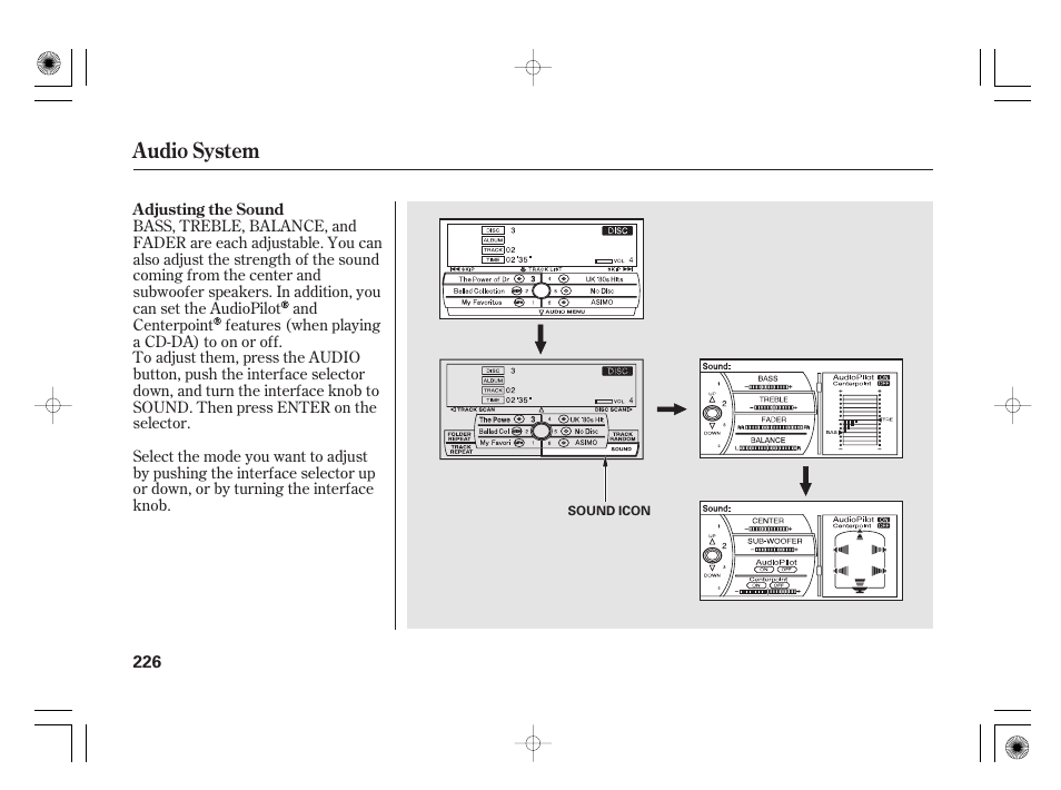 Audio system | Acura 2011 RL User Manual | Page 232 / 562