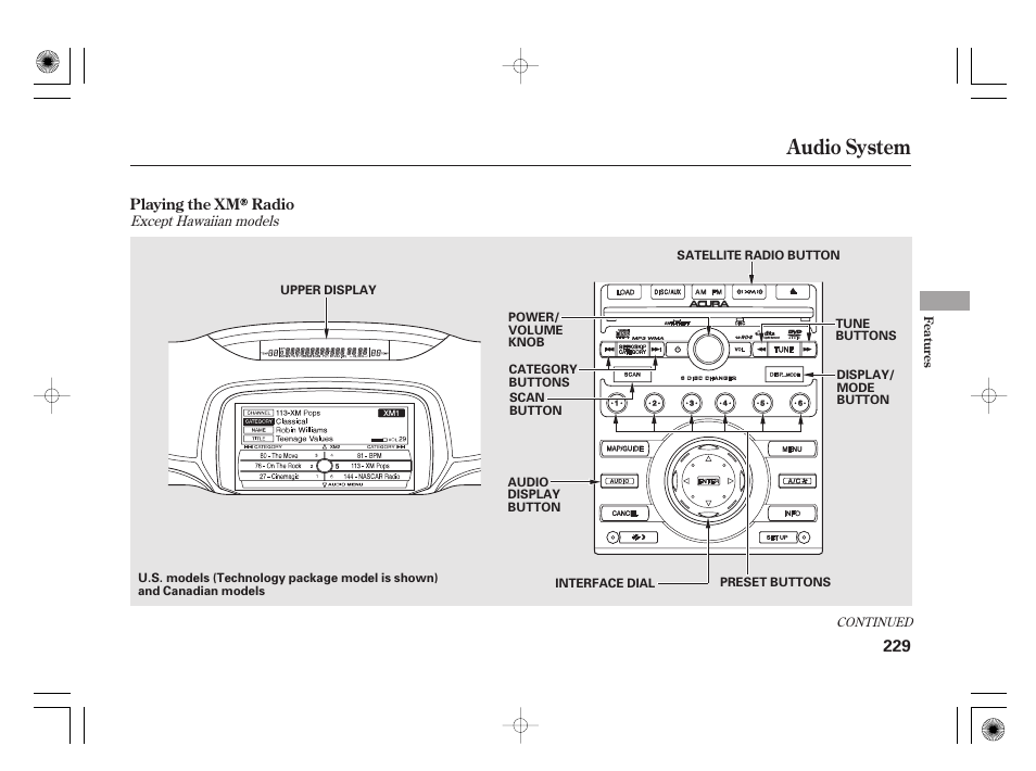 Audio system | Acura 2011 RL User Manual | Page 235 / 562