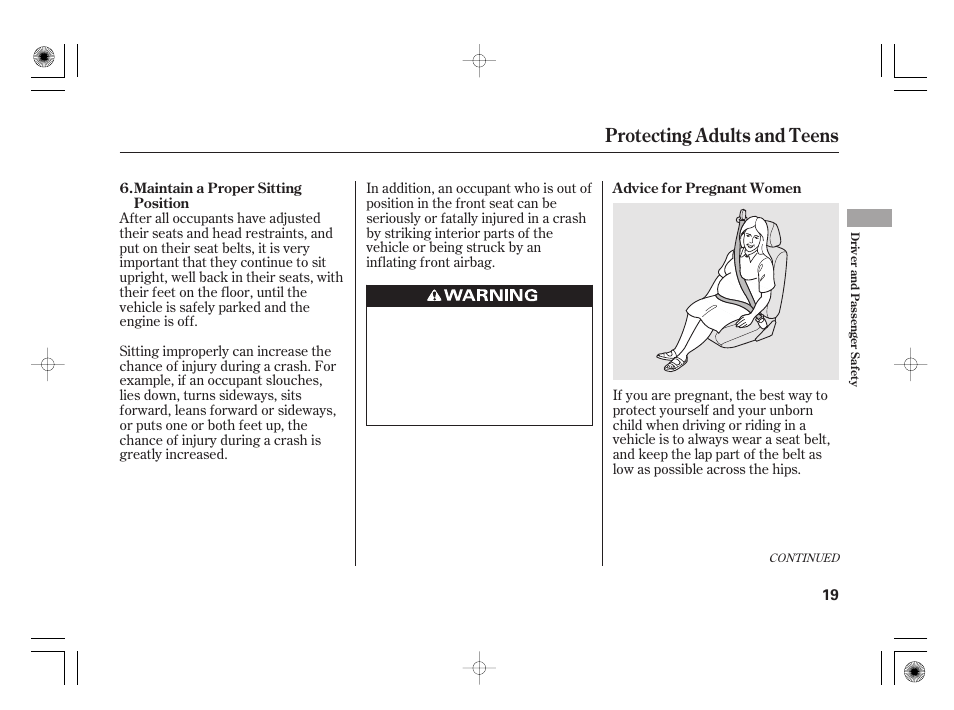 Protecting adults and teens | Acura 2011 RL User Manual | Page 25 / 562