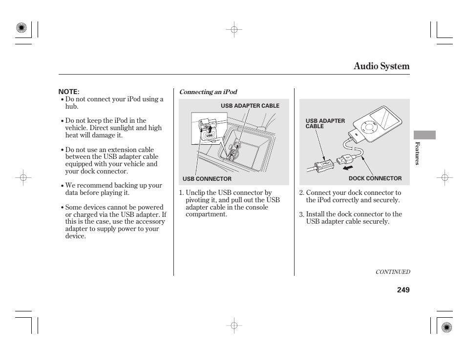 Audio system | Acura 2011 RL User Manual | Page 255 / 562