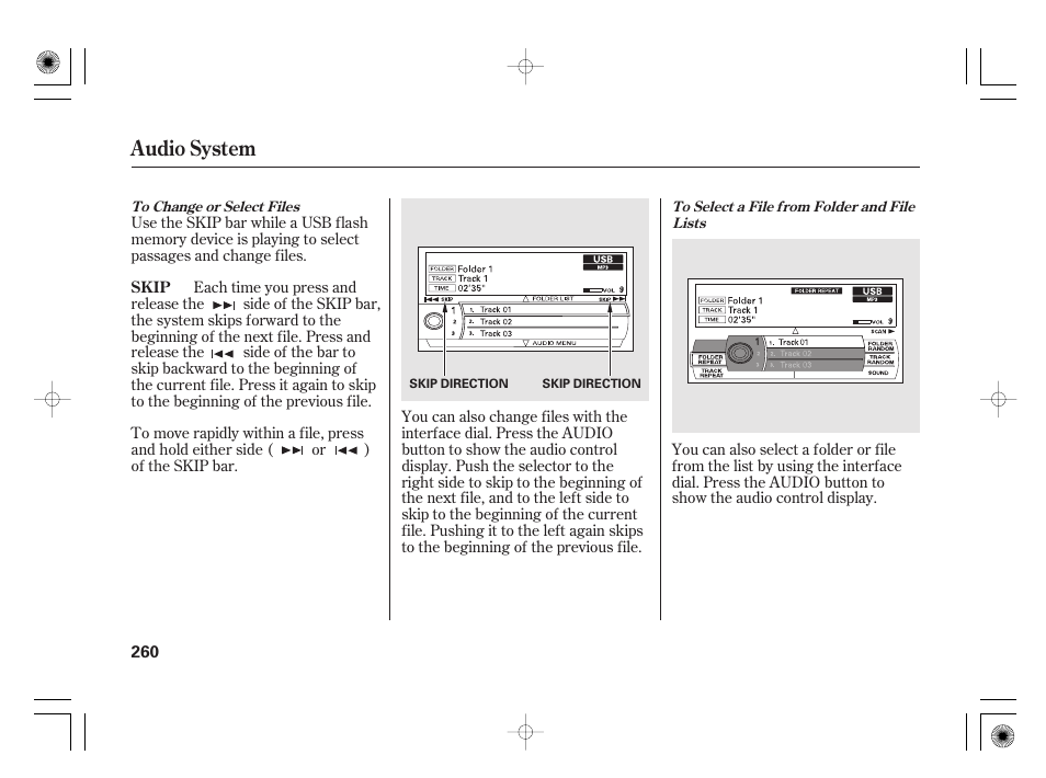 Audio system | Acura 2011 RL User Manual | Page 266 / 562