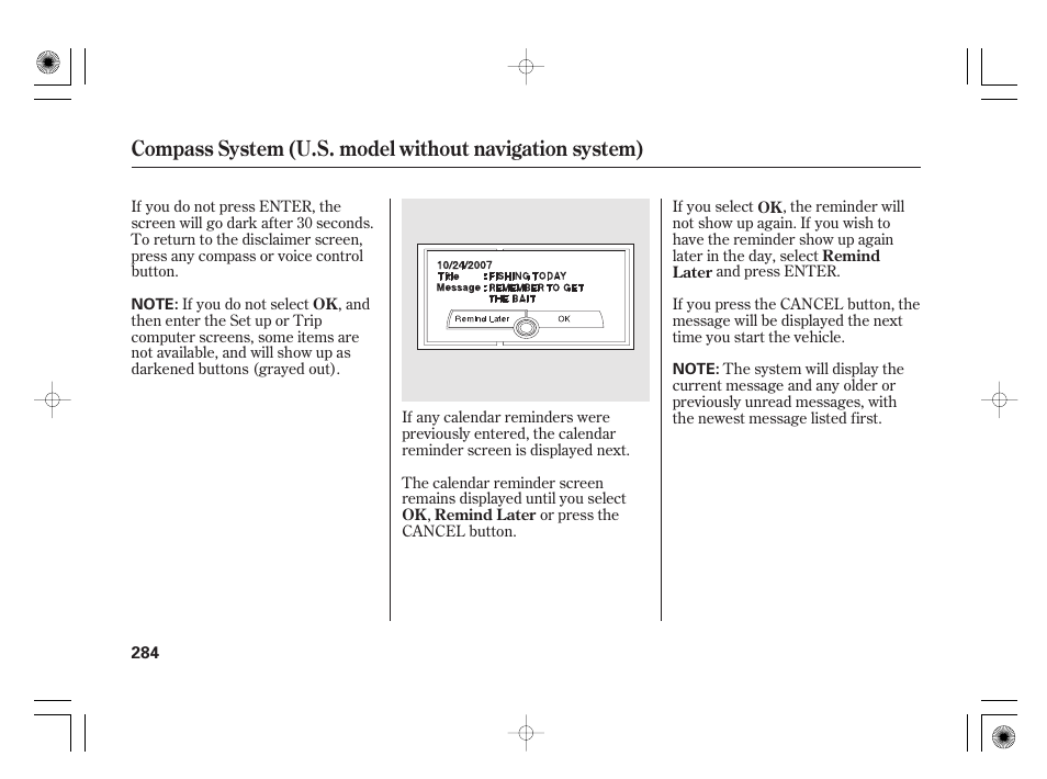 Acura 2011 RL User Manual | Page 290 / 562