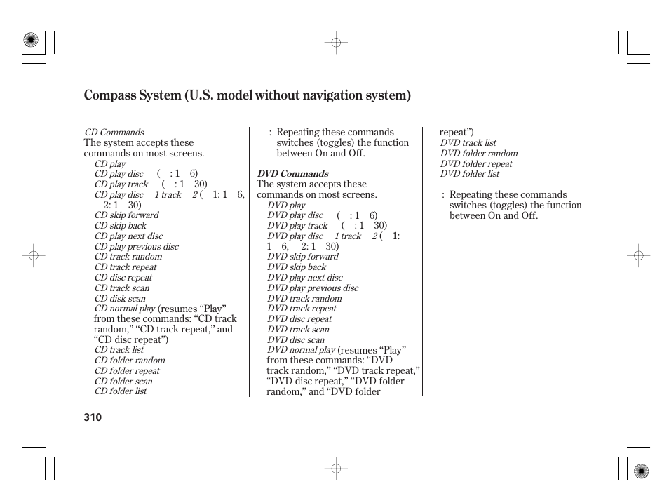 Acura 2011 RL User Manual | Page 316 / 562