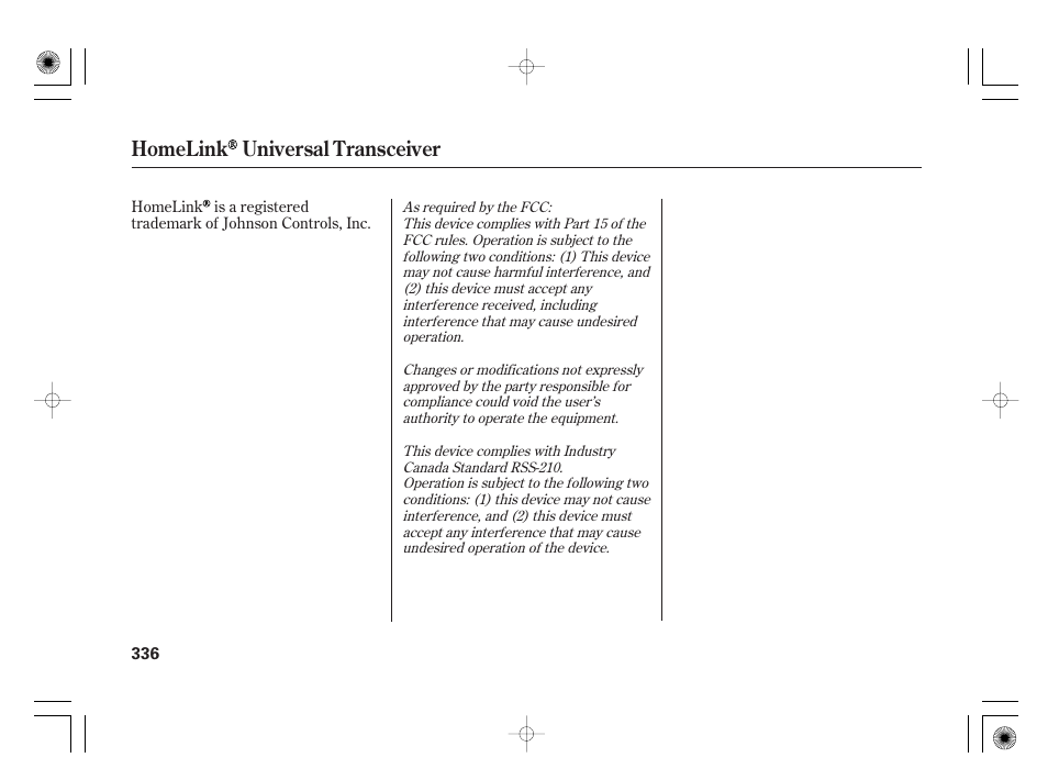 Homelink universal transceiver | Acura 2011 RL User Manual | Page 342 / 562