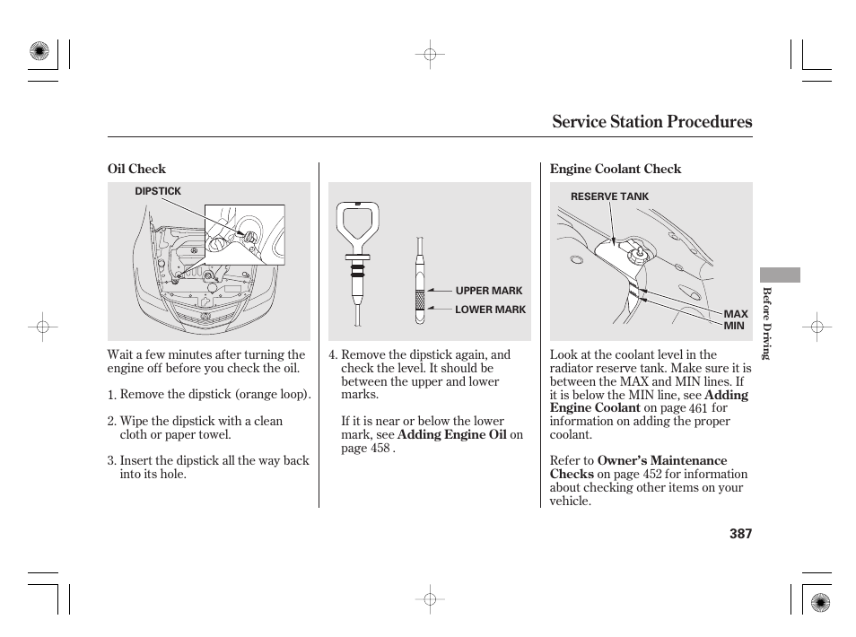 Service station procedures | Acura 2011 RL User Manual | Page 393 / 562