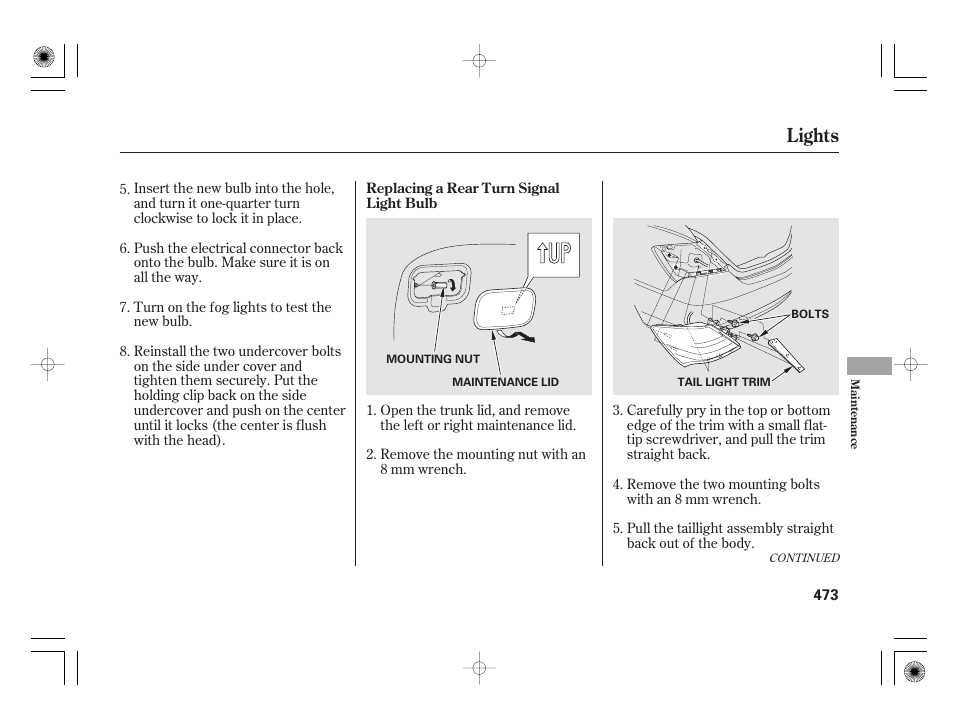 Lights | Acura 2011 RL User Manual | Page 479 / 562