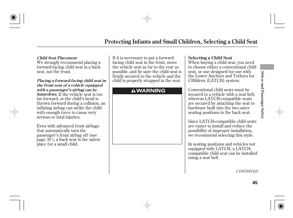 Acura 2011 RL User Manual | Page 51 / 562