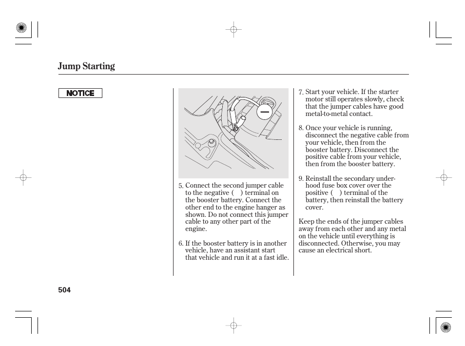 Jump starting | Acura 2011 RL User Manual | Page 510 / 562