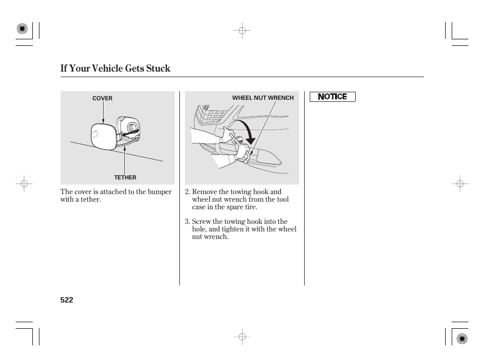 If your vehicle gets stuck | Acura 2011 RL User Manual | Page 528 / 562