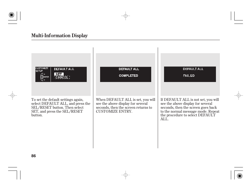 Multi-information display | Acura 2011 RL User Manual | Page 92 / 562